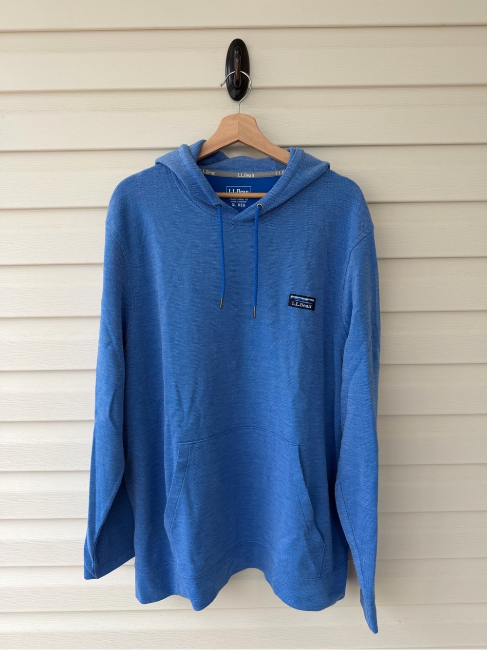 L.L. Bean Light Blue Hooded Pullover Sweatshirt